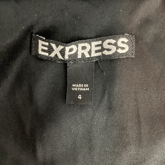 Express Floral Print Fit & Flare Mini Dress Black Multicolor Size 4 - Picture 6 of 7